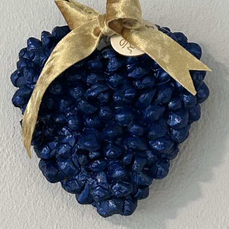 Blue Pine Cone Heart