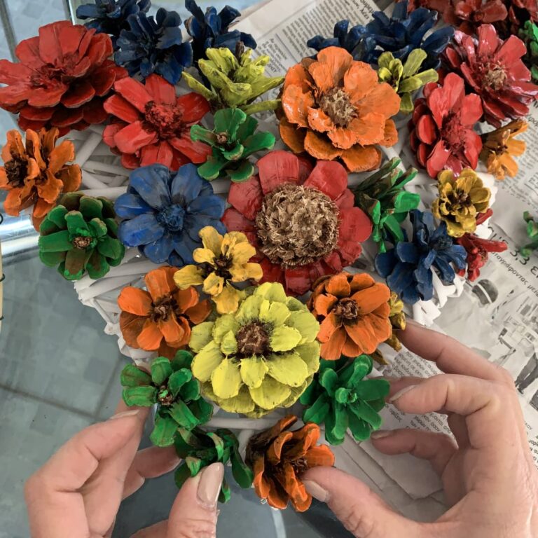Colorful Pine Cone Bouquet