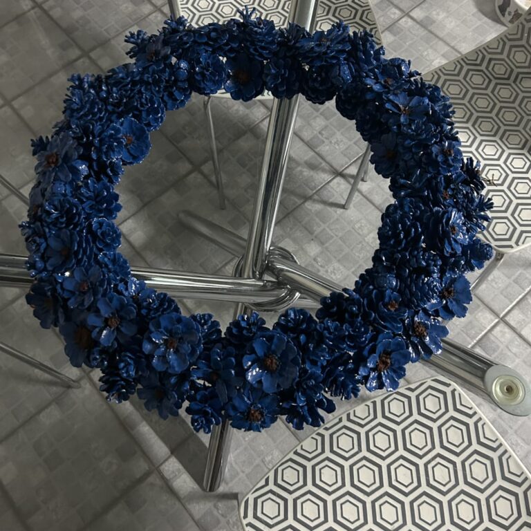 Blue Floral Wreath