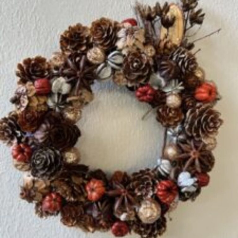 Natural Pinecone Wreath