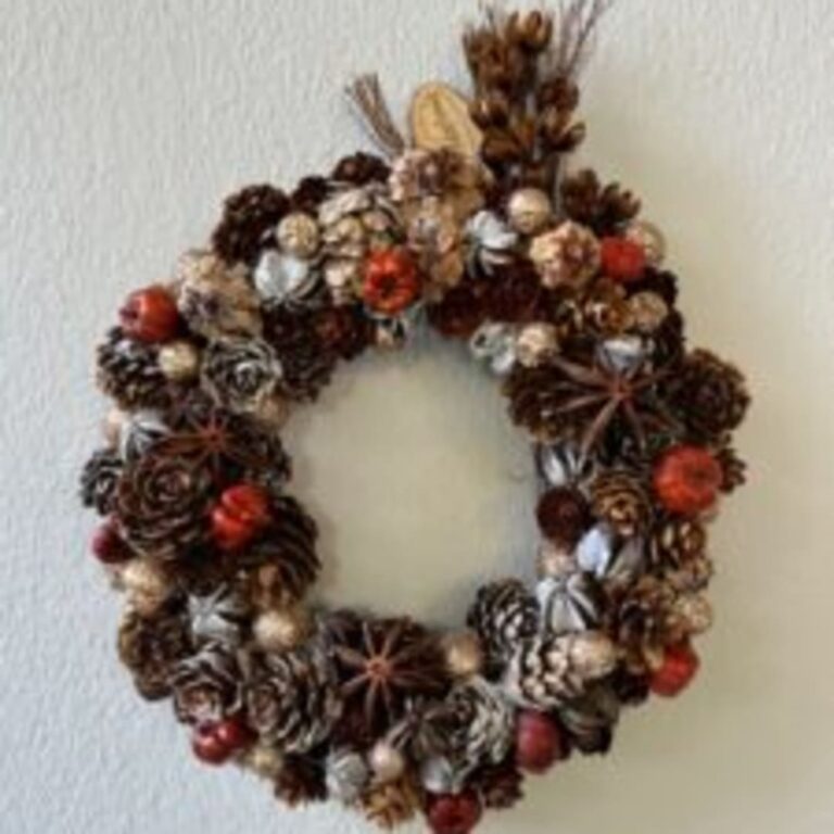 Autumn Pinecone Wreath