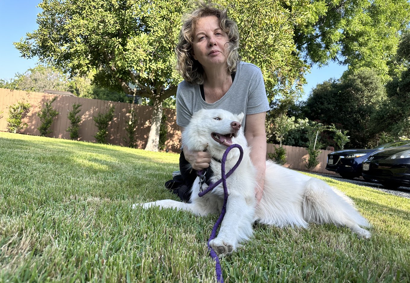 Stalo with her husky